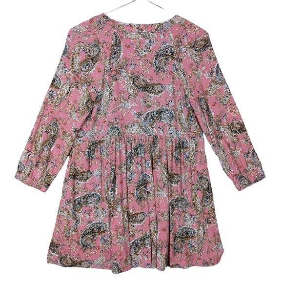 Melloday Tunic Mini Dress Size Medium Button Down Long Sleeve - Picture 2 of 7